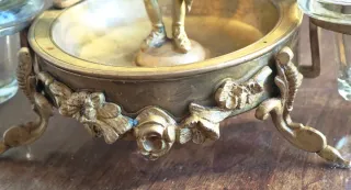Antico Calamaio E Portapenne Bronzo Napoleone III