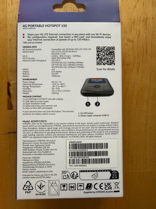 Router portátil STRONG 4G PORTABLE HOTSPOT 150