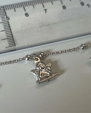 Pulsera Plata 5 Ángeles Colgantes