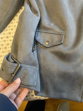 Cazadora ante gris mujer talla 38