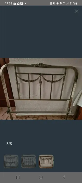 Cabecero y piecero niquelado