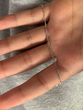 Cadena y pulsera plata + regalo acero