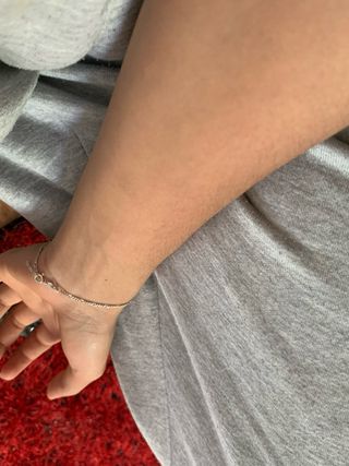 Cadena y pulsera plata + regalo acero
