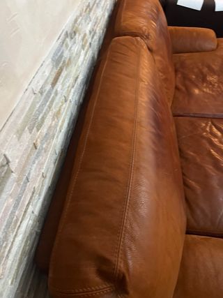 Sofá de Piel Roche Bobois Marrón