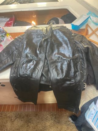 Chaqueta de piel para moto
