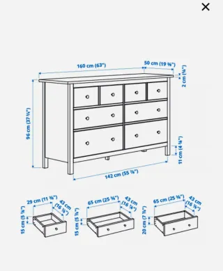 Cómoda Hemnes Ikea Blanca