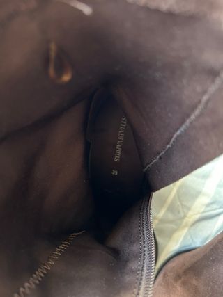 Botines tacón ancho efecto ante caña ajustada