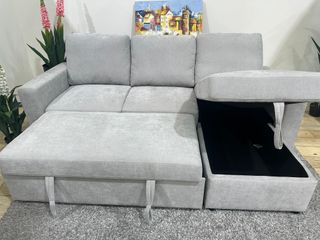 Sofá cama chaise longue  234cm beige