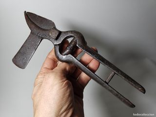 Tijeras poda viña forja con hacha