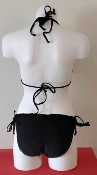 Bikini Negro Perlas Talla XL