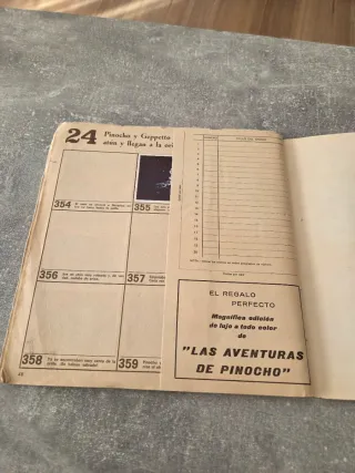 Album Cromos  Las Aventuras de Pinocho Panini 1972