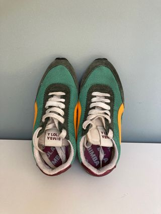 Zapatillas Bimba y Lola mujer verde y amarillo.