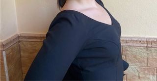 Vestido de flamenca negro con volantes