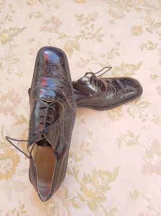 Scarpe Oxford Pelle Nera Vintage PEDRO GARCIA 38,5