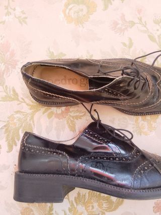 Scarpe Oxford Pelle Nera Vintage PEDRO GARCIA 38,5