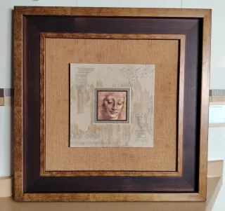 Cuadro decorativo madera y yute