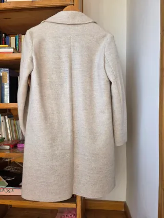 Abrigo Mango Beige Talla S