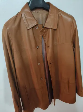 Chaqueta de cuero ALFREDO ESTEVE marrón