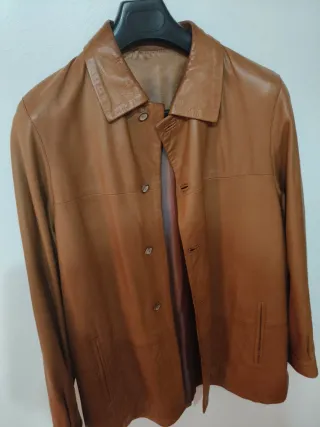 Chaqueta de cuero ALFREDO ESTEVE marrón