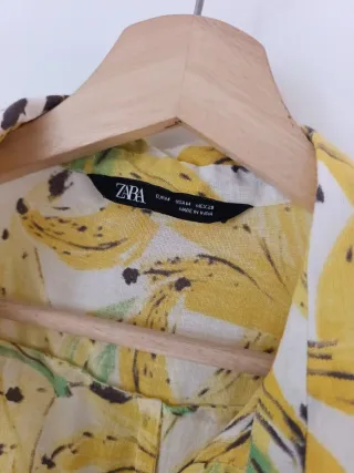 Camisa Zara Lino Plátanos