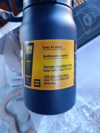 Borraccia Sportiva Nera 1200ml