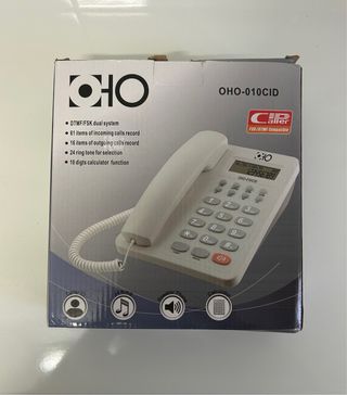 Teléfono fijo OHO con pantalla LCD y Caller ID