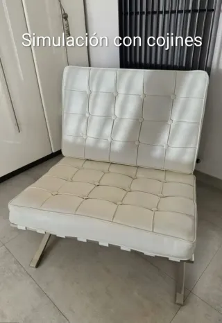 Sillón vintage, sillón Barcelona, sin cojines