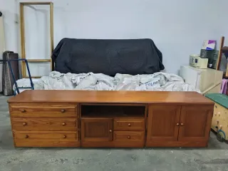 Mueble de salón de madera pino  TV