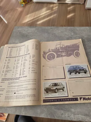 Coleccion Album de Cromos Coches 1980