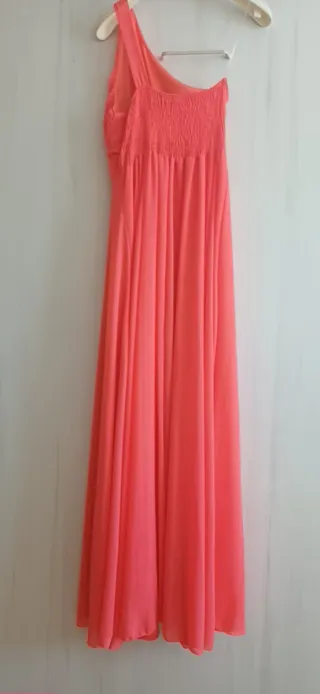 Vestido coral tirante ancho