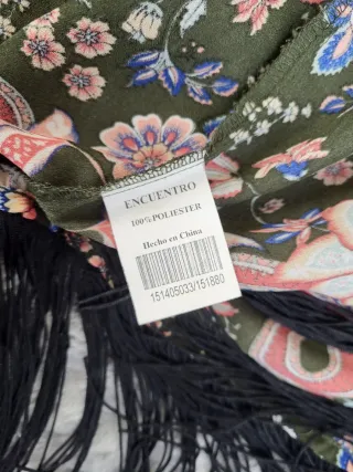 Kimono Boho Encuentro Flecos Talla M