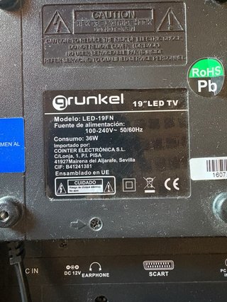 TV Grunkel 19 LED 12V/220V