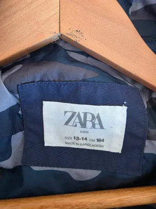 Parka Zara Azul Talla M