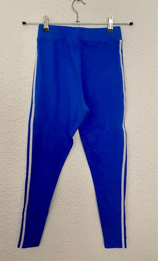 Leggings Adidas Azules con Rayas Blancas