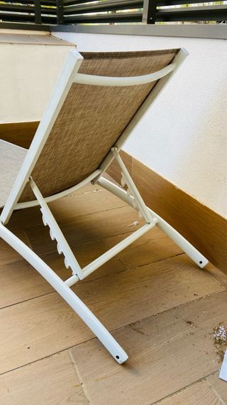 Tumbona de jardín/terraza beige