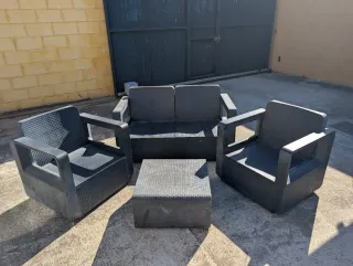 Conjunto Muebles Jardín color negro