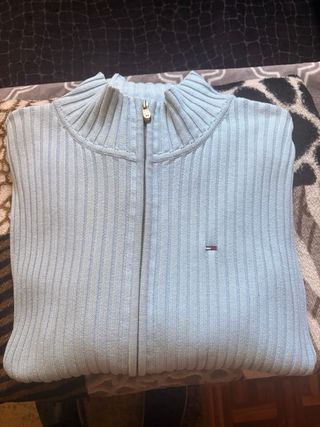 Jersey Tommy Hilfiger Azul Lana Cremallera