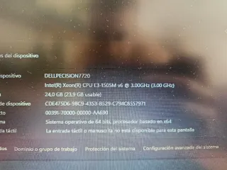 Dell Precision 7720 Xeon 24GB Quadro P5000