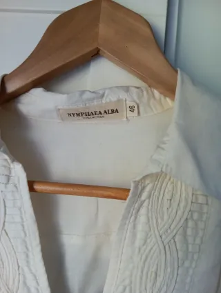 Camisa Ibicenca Nymphaea Alba Blanca