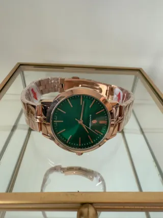 Reloj mujer Sapphero oro rosa esfera verde