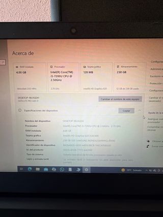 Toshiba Satellite Pro i5 7200U