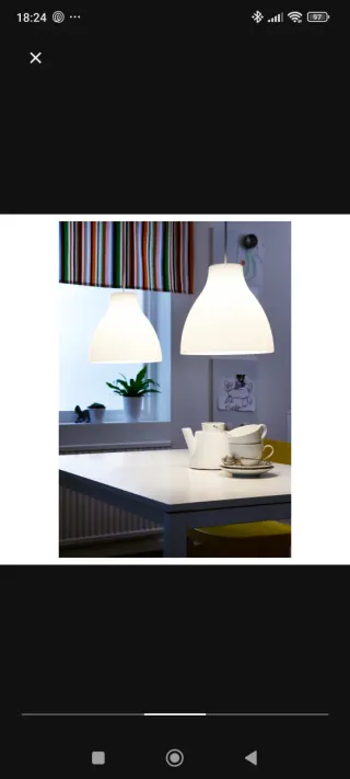 Lámpara de techo IKEA blanca