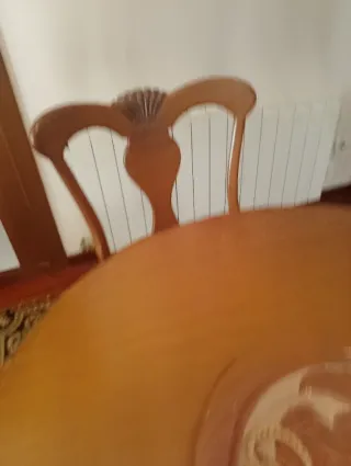 Comedor de madera de 90cm extensible+sillas