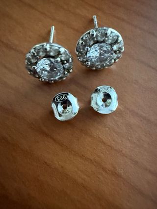 Pendientes plata circonitas nuevos
