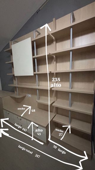 Mueble modular con cajones