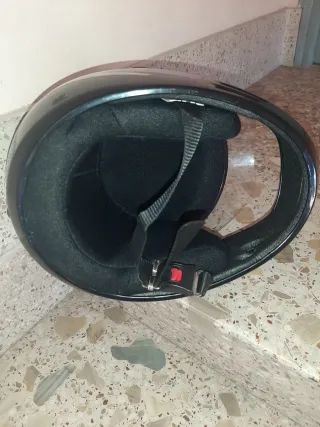 Casco SUNE moto scooter negro rosa.