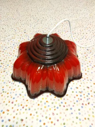 Lámpara Vintage Cerámica Roja