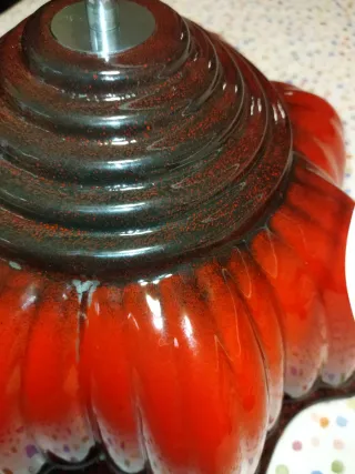 Lámpara Vintage Cerámica Roja