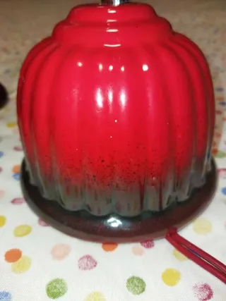 Lámpara Vintage Cerámica Roja