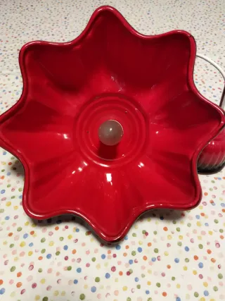 Lámpara Vintage Cerámica Roja